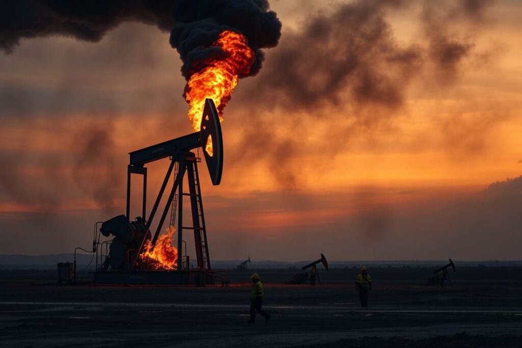 Что такое пожар на нефтяной скважине?